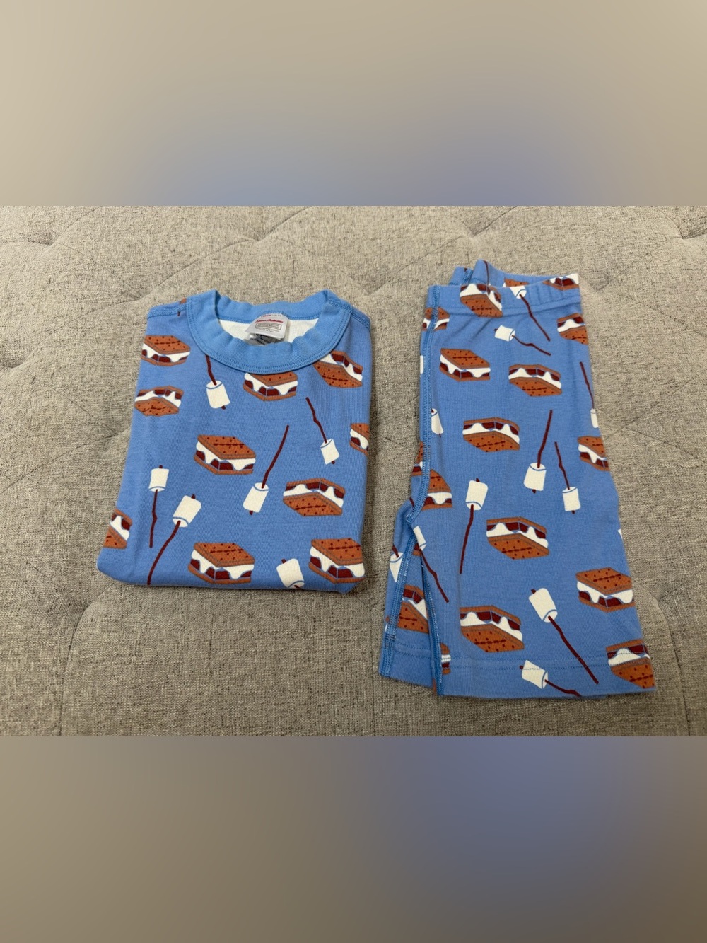 EUC Hanna Andersson Unisex Short Johns SHORT PAJAMAS S’MORES size 10